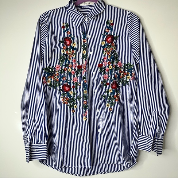 COPY - ChicWish Embroidered Button Down Tunic Length - Picture 3 of 10